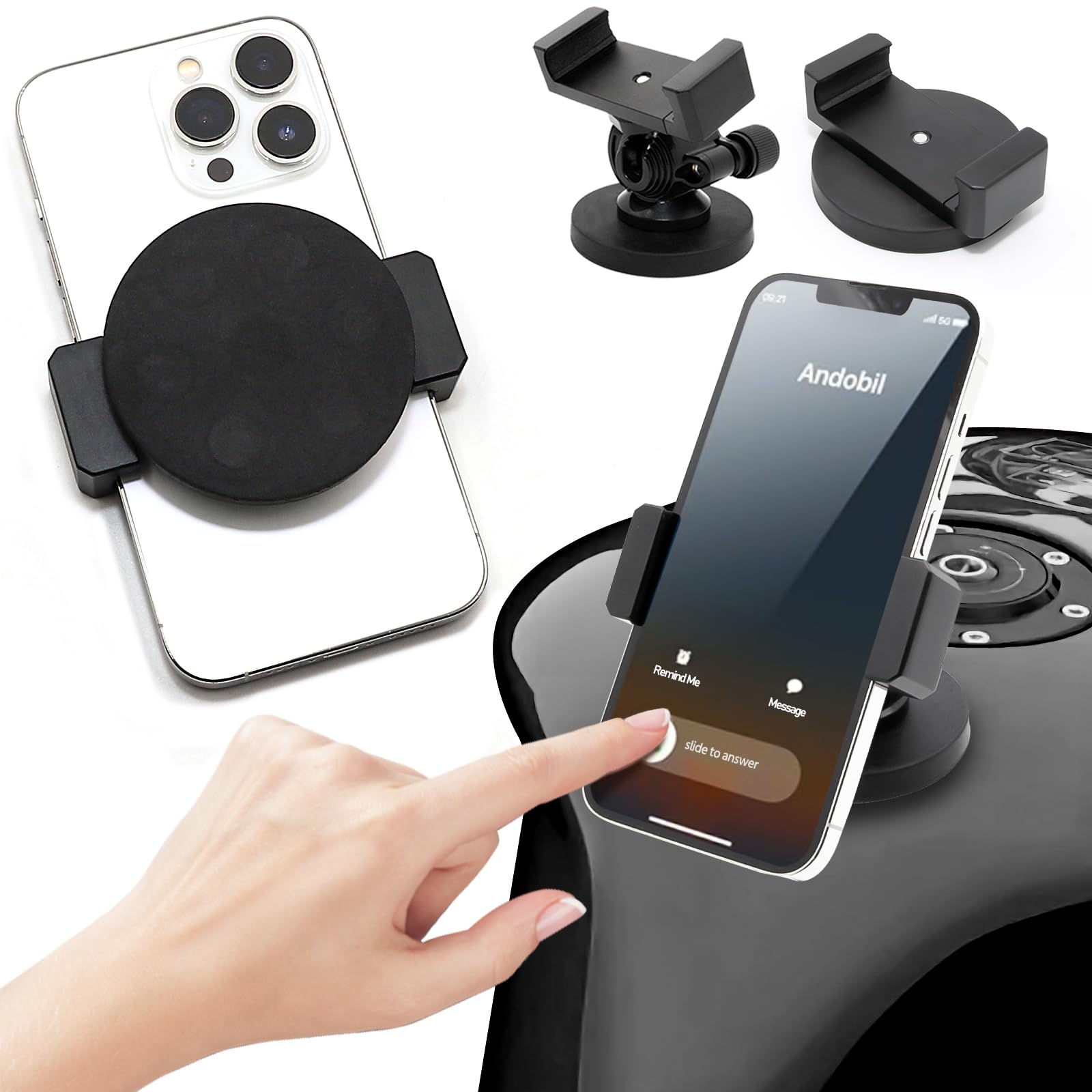 

Мотоциклетный смартфон Супер Вращающийся Телефон Вибрация Велосипед Быстросъемное Крепление Смартфон Подставка Выдвижной Держатель, Прочный, Вращающийся на 360 градусов Держатель, Амортизирующий, чёрный