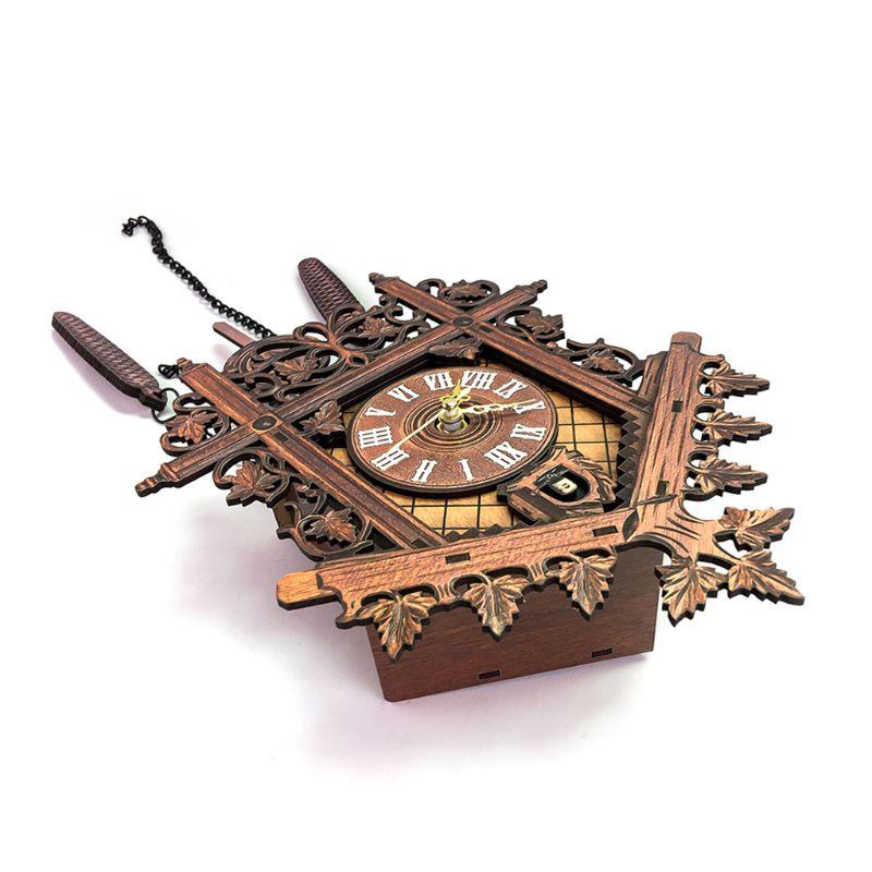 Horloge Coucou SANON En Bois - Style Maison - Pour Salon Ou Chambre - Piles Incluses