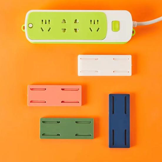 Einfaches Steckdosen-Aufbewahrungsregal Stanzfrei Einfarbig Aufbewahrung