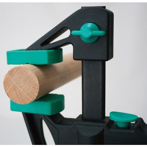 Kakuri Sangyo KAKURI Bar Clamp, 300mm, Ratchet Type, Curved Surface Compatible, V-Groove/Non-Slip Pad, Tightening, Spreading, Gripping, Clamping, DIY