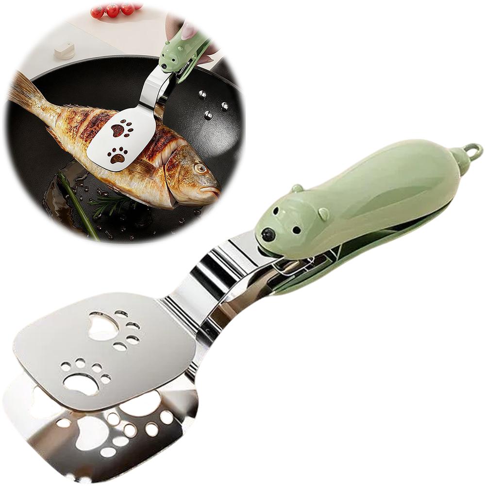 

Stainless Steel Folding Spatula Turner for Camping BBQ Picnic Mini Pancakes Bread Steak Flat Fish Turner Double Spatula Flipper