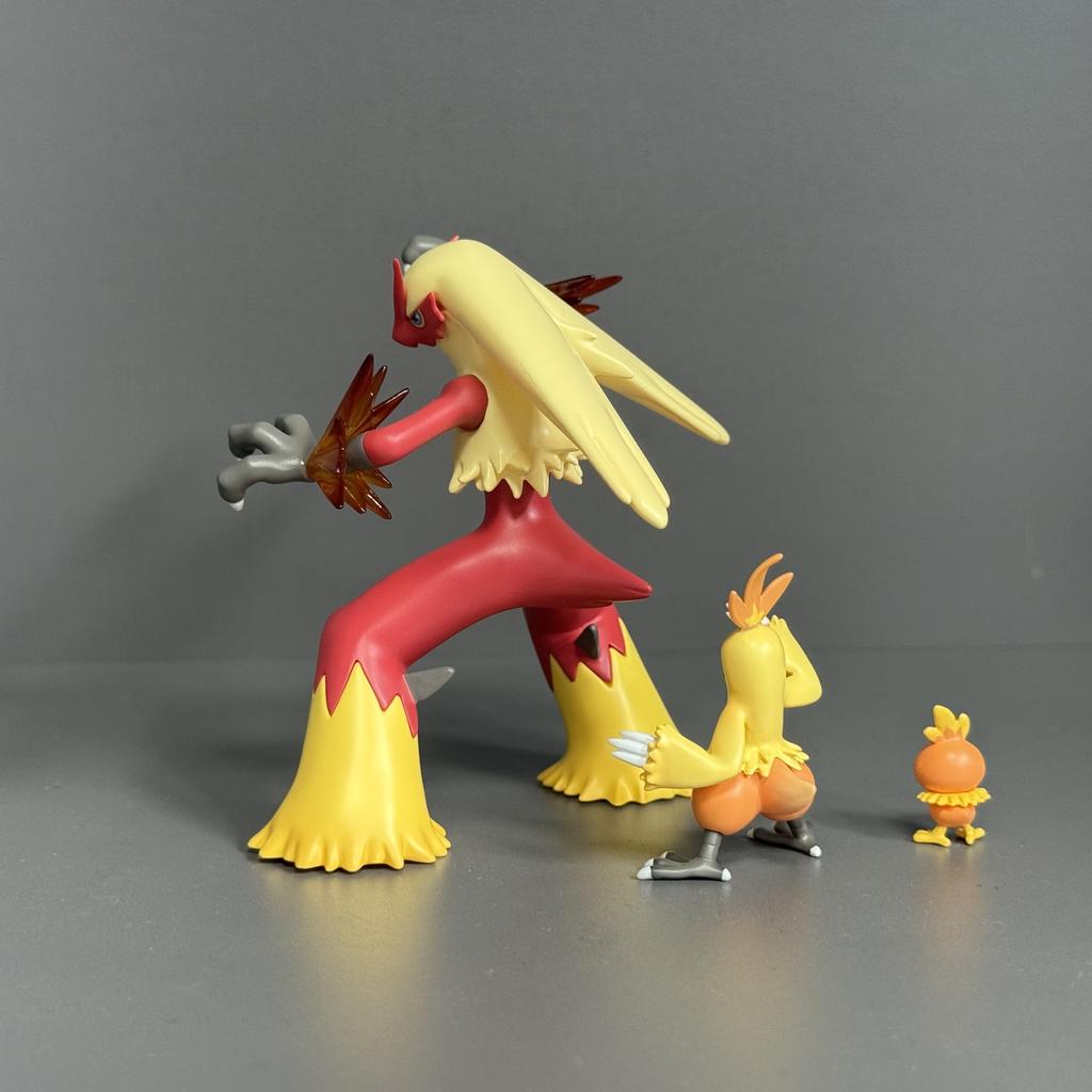 Anime Game Surroundings Figurine Toys Evolution Group Action Figures Collectible Models Fire Chick Strong Chicken Decoration