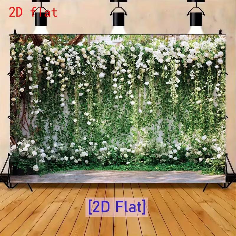 2D Natural Hanging Floral Ivy Wall Backdrop Studio Photo Prop for Spring Shoots