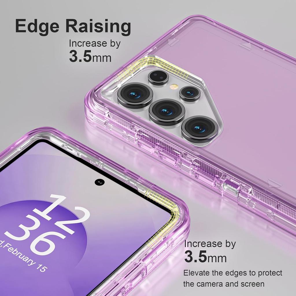Heavy Duty Armor Rugged Commute OTT-BOX Case For Samsung S26 Ultra S25/24/23/22/21 Plus Enhanced Shockproof Protect Clear Cover