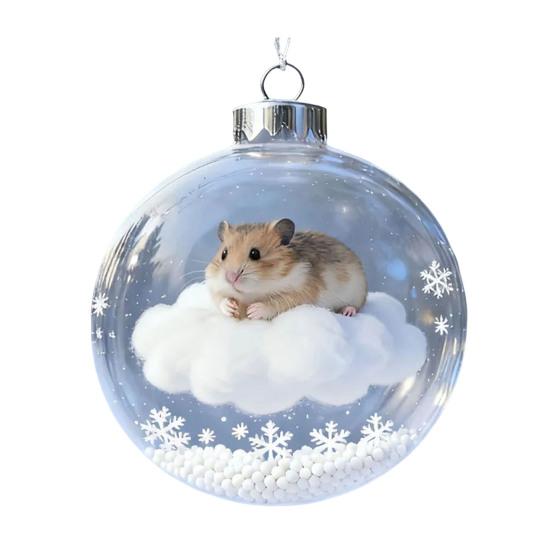 Weihnachts-Frosch-Ornament 2D Flacher Acryl-Anhänger Wildtier Baumschmuck Festliche Raumdekoration Bedeutungsvolle Geschenke für Kinder