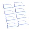 8 Pairs Heart Sunglasses PC Lens Novelty Frameless Heart Shaped Glasses for Women Beach Party Blue