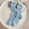 Simple All-Match Girly Cotton Socks Lace Bow Sweet Sock Casual Breathable Sweat-Wicking Mid-Tube Socks  Accessories Gifts