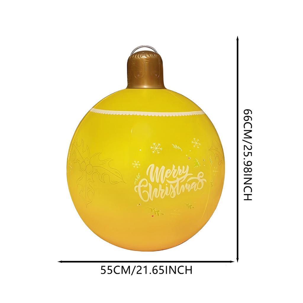 New Plastic Inflatable Christmas Ball - Holiday Decor Ball with Thickened Eco-Friendly PVC