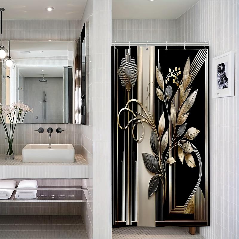 Versatile Design Shower Curtain With Hooks Waterproof Easy Clean Quick Hang For Home Hotel Apartment Bathroom