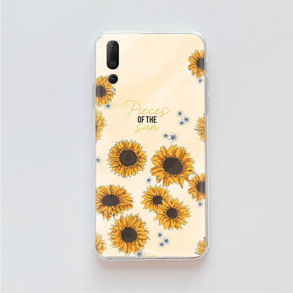 

Чехол из ТПУ с изображением подсолнуха для iPhone XR 7 8 14 15 11 12 13 X XS Pro Max Xiaomi Redmi 13C Note 9 Samsung A22 S23 S24 Ultra Plus VIVO VIVO Y19 кожа буйвола
