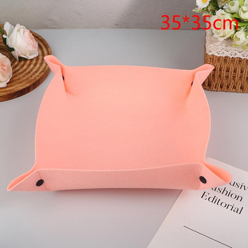 Felt Storage Tray For Kids And Adults - Desktop Organizer, Office Items Storage, Mouse Pad Storage Partition Tray