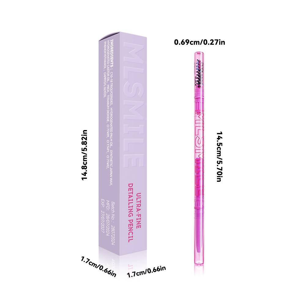 4-color Double-ended Eyebrow Pencil, Ultra-fine Eyebrow Pencil, Natural Long-lasting Extremely Fine Wild Eyebrow Pencil