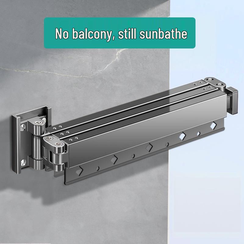 Retractable Folding Indoor Clothes Drying Rack for Balcony and Bathroom