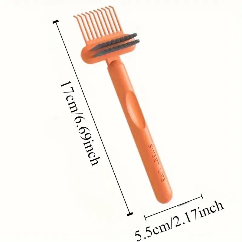 1 Pcs Hair Brush Cleaning Tool 2-In-1 Comb Cleaning Brush Comb Cleaner Brush Mini Hair Brush Remover for Removing Hair Dust Home and Salon Use