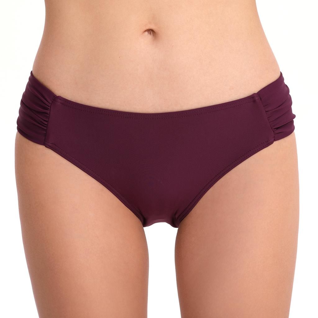 Maillot de bain uni pour femme, Bas de bikini triangle froncé, Maillot de bain sexy pour la plage et la piscine