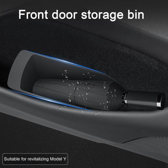 2Pcs Storage Bin (2023-2025) for Tesla Model 3/Y Door TPE Car Trash Can with No-Slip Base Automotive Accessory Organizer