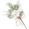 10 Pack Artificial Pine Branches Christmas Floral Picks Frosted White Berries Stems with Birds Holly Sprays for Holiday Decorations Great Addition To