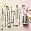12Pcs Silicone Kitchen Utensils Nonstick Kitchenware Stainless Steel Spatula Spoon Kit Kitchen Tools For Pots And Pan