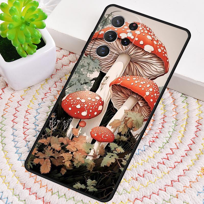 Mushroom Wall Art Silicone Phone Case For Samsung Galaxy Note 10 Pro S26 S25 S24 S23 S22 S21 Plus S25Ultra Capa Cover