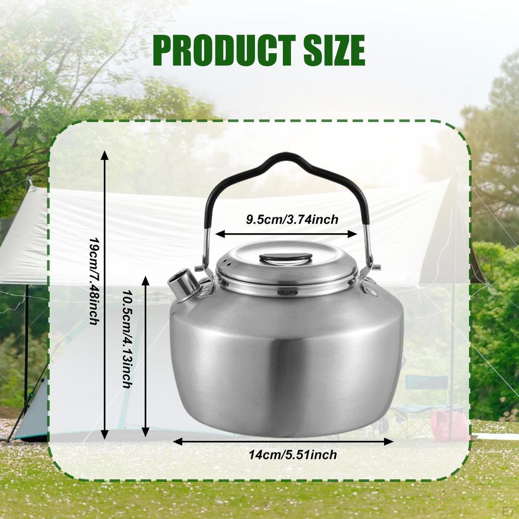 Camping Kettle Tea Coffee Pot Quick Heat Lightweight Teapot Water for Road Trip Picnic
