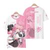 Tricouri Wuthering Waves Cartethyia Imprimate 3D Vară Bărbați Femei Mânecă Scurtă Gât Rotund Tricou Top Harajuku Y2k Anime Cosplay Costum