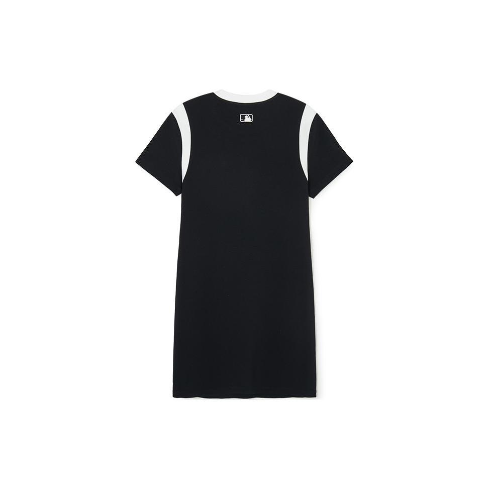 New MLB SS24 Short Sleeved Dresses Women's Black 3FOPV0243-50BKS