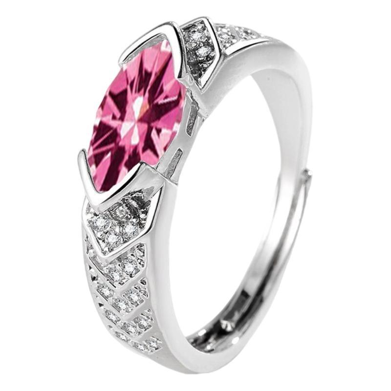 A52E Fashionable Lymphatic Zirconia Zirconia Rings With Adjustable Fit Accessory