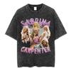Sabrina Carpenter Short N Sweet Tour Washed Graphic Tshirt Men Women Summer Cotton Casual Oversized Short Sleeve T Shirts Tops