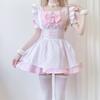 Soft Girl Lolita Rosa Anime-Stil Dienstmädchenkleid, süßes Mädchen Cosplay Outfit Cosplay Kleidung
