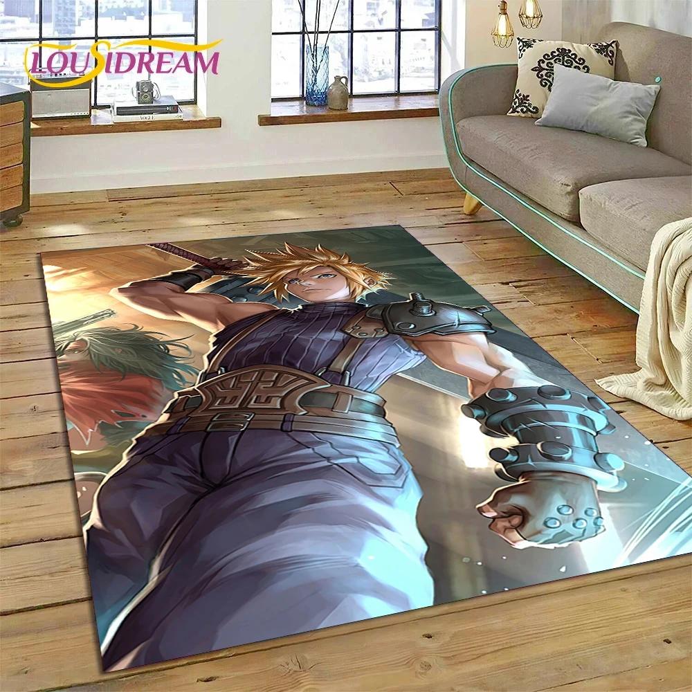 Final Fantasy Series Games Cartoon Rug Carpet for Living Room Bedroom Home Decor,Floor Mat Non-slip Decoration for Sofa Doormat