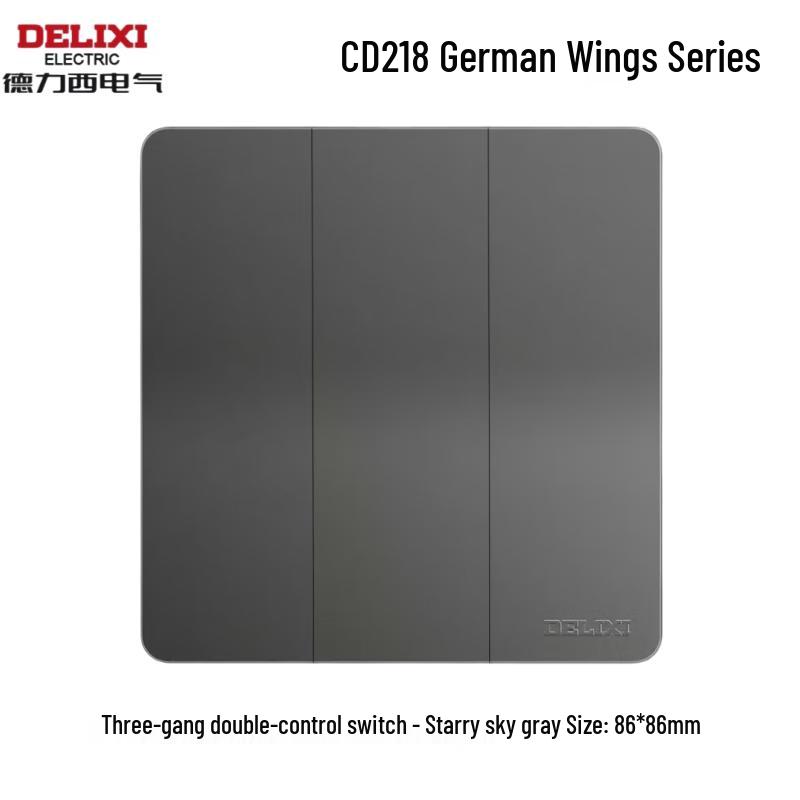 DELIXI Electric CD218 Deyi Series Wall Switch Panel