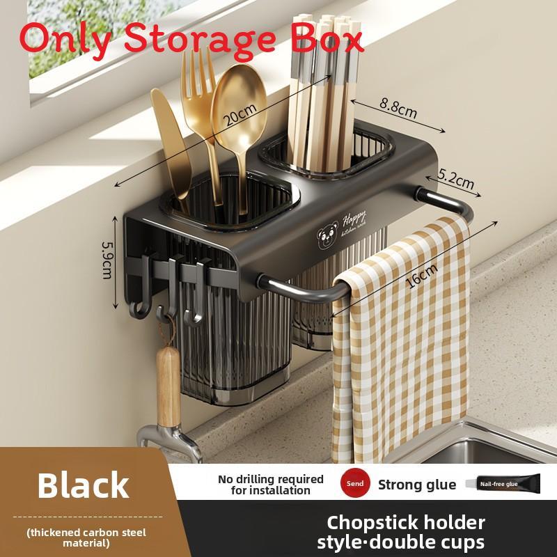 Kitchen Wall Mount Storage Rack With Multifunctional Storage For Home Use