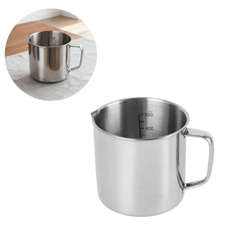 Nonrust Steel Measuring Cup With Precise Measurement Marking For Baking Cooking And Mixing Ergonomic Handle Durable Kitchen Tool