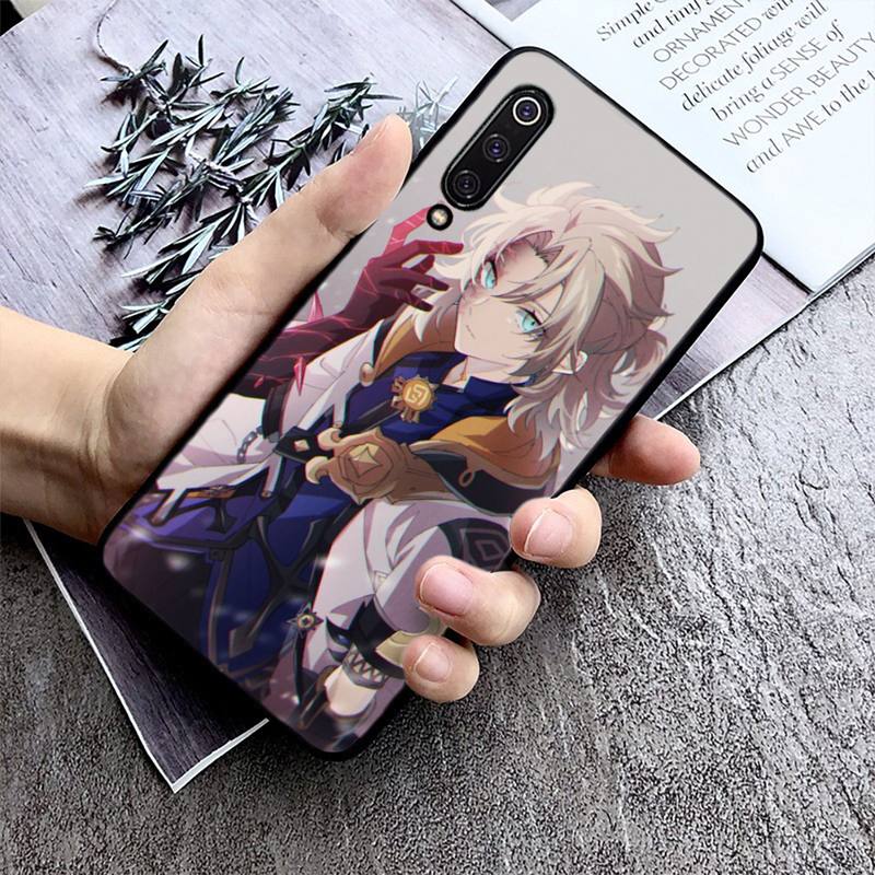Genshin Impact Albedo Telefonkasten für Xiaomi max3 mi 9 se mi8 F1 9SE 10 lite F1 Zurück Coque