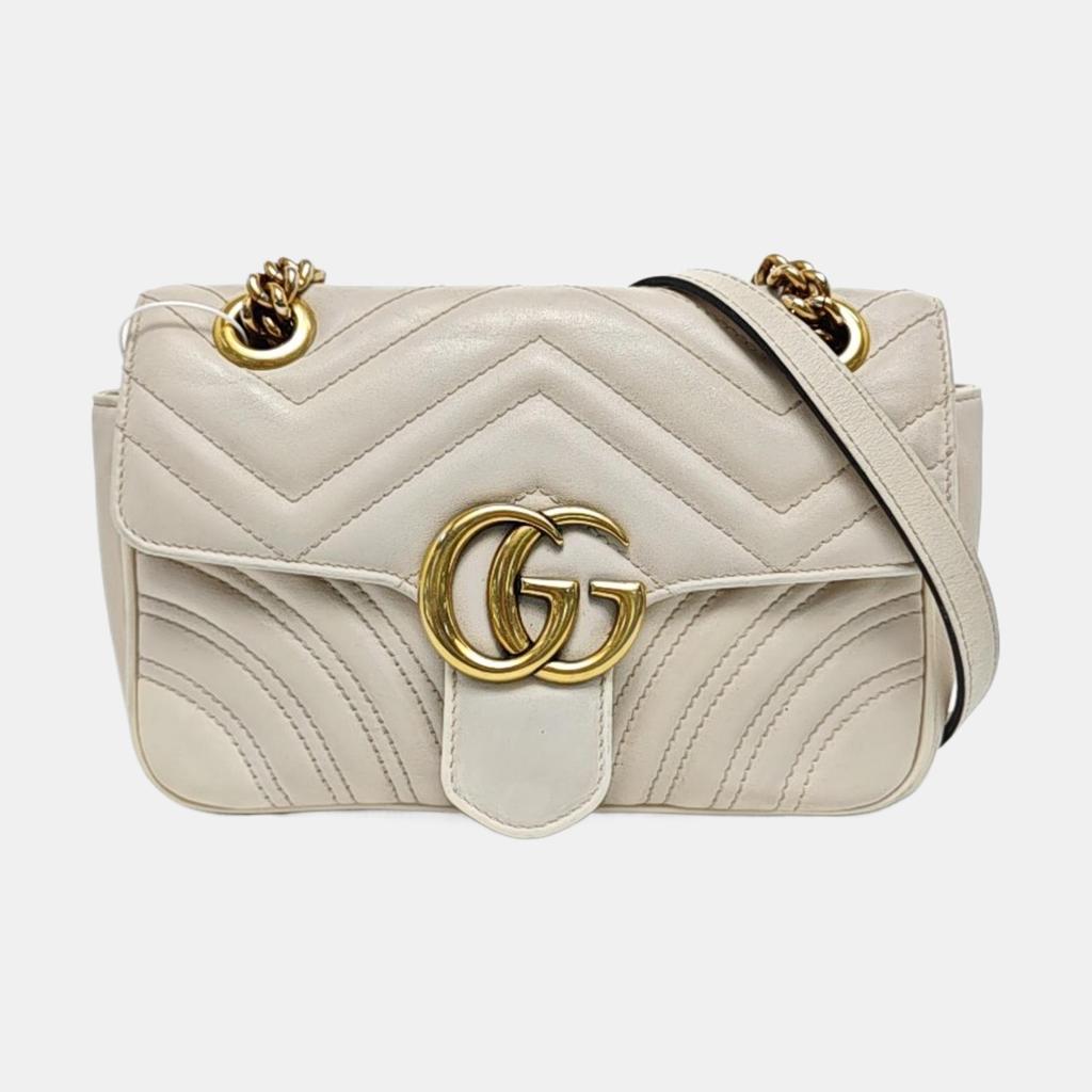 [Pre-Owned] Gucci GG Marmont Matelassé Mini Bag 'White' - Good #PGO5JP