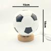 Football Glass Table Lamp Creative LED Bedroom Bedside Study Desktop Sleep Ambient Birthday Gift Decor Lamp