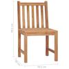Garden Chairs 2 Pcs with Cushions Solid Teak Wood