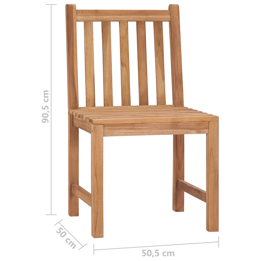 Garden Chairs 2 Pcs with Cushions Solid Teak Wood