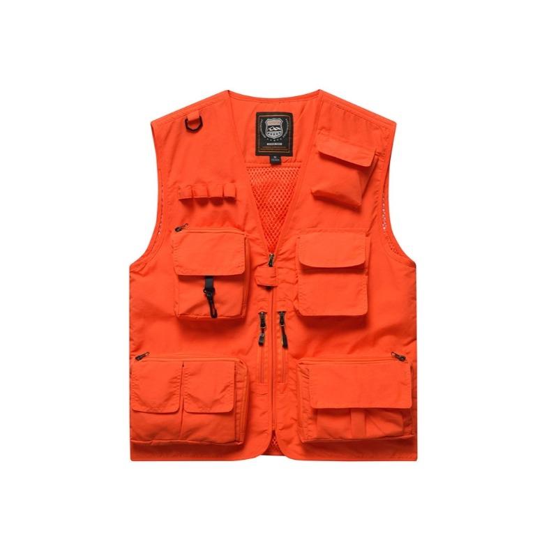 Vest tooling multi-pocket men's thin team outdoor vest breathable sports vest vest can be printed LOGO