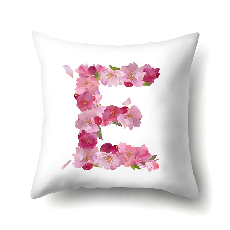 Polyester Kissenbezug Heim Auto Dekoration Druck Kissenbezug 26 Englische Buchstaben Kissenbezug