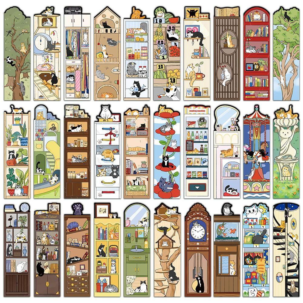 Cartoon Cat World Bookmark Graffiti Reading Page Book Marking Cute Paper Bookmark  Gifts