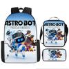 Cosmic Robot Peripheral Backpack, Youth and Primary School Students Schoolbag, Pencil Bag 3-piece Set