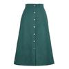 Solid Color High Waisted Buckle Skirt for Women Pure Color High Waist