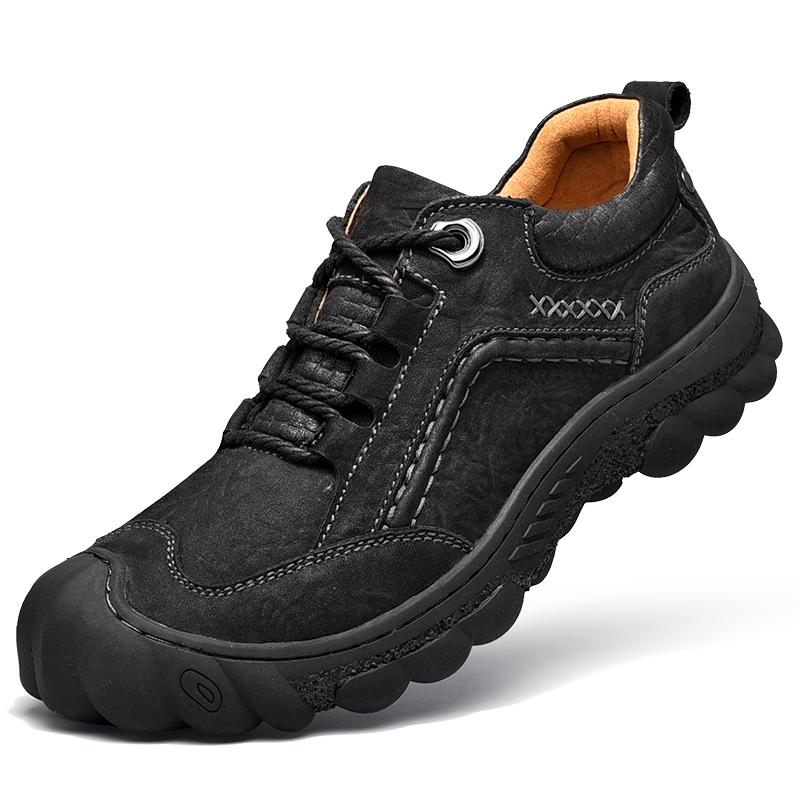 Fashion Men Shoes High Quality Hiking Shoes Trekking Sneakers Shoes Men Comfortable Ankle Boots Genuine Leather Handmade Casual Footwear