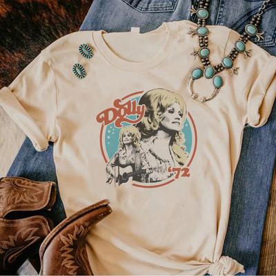 Dolly Parton T-Shirt Damen lustiges Oberteil Mädchen Grafik Japanische Manga Kleidung