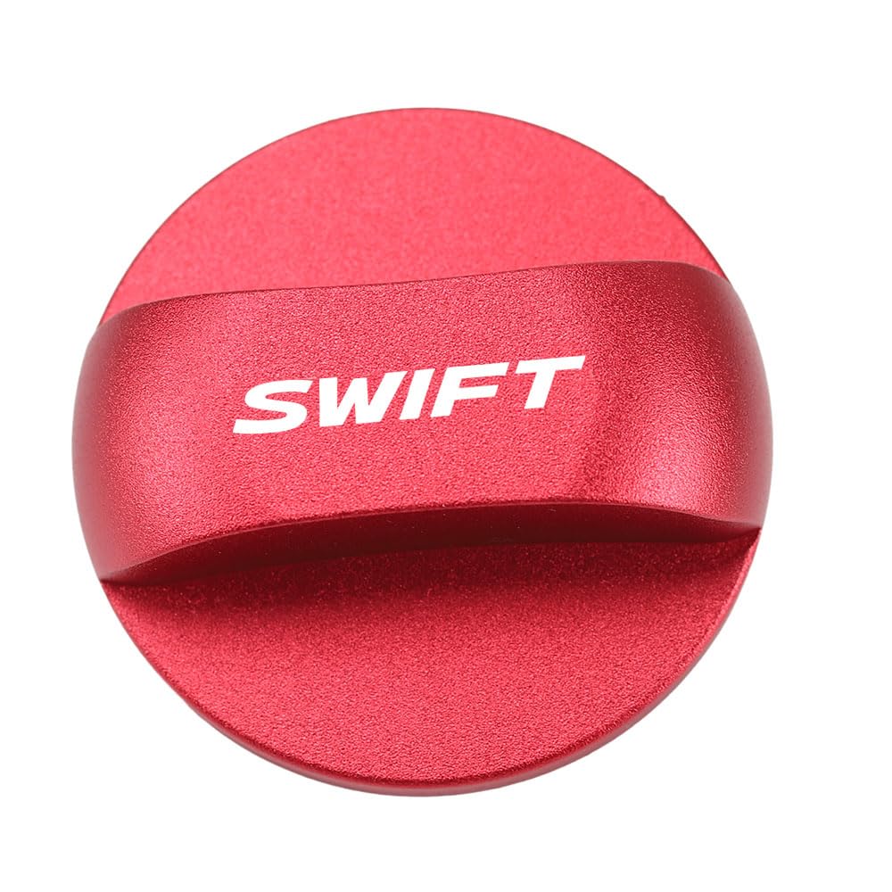 KOKATO Aluminum Fuel Filler Cap Cover for Suzuki Swift and Swift Sport ZC and ZD Series, Easy Installation, Custom Parts (Red)