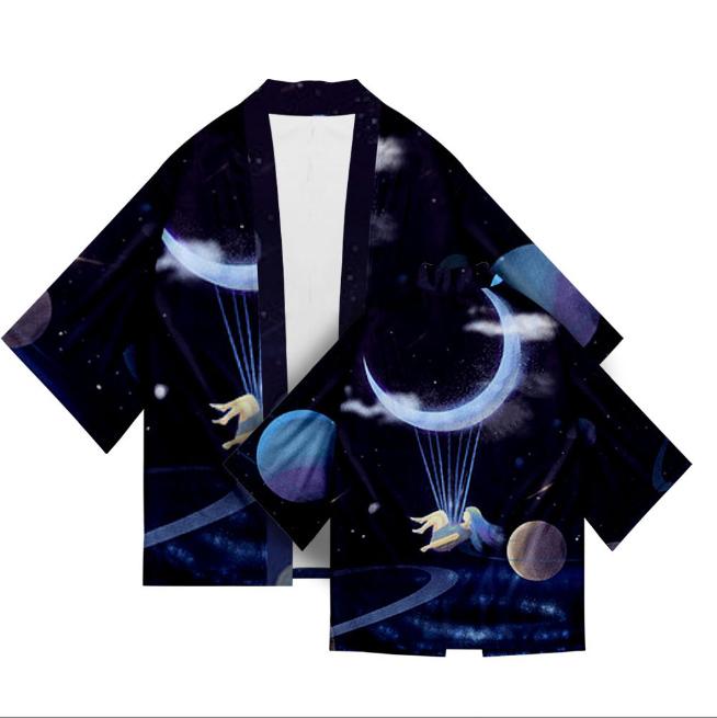 

Summer Home Printed Sleeve Shirt Kimono Cardigan Loose Plus Size Trendy Women XXS