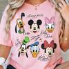 Vintage Disney Mickey Duck Print T-Shirt Women Loose Summer Casual Plus Size Top