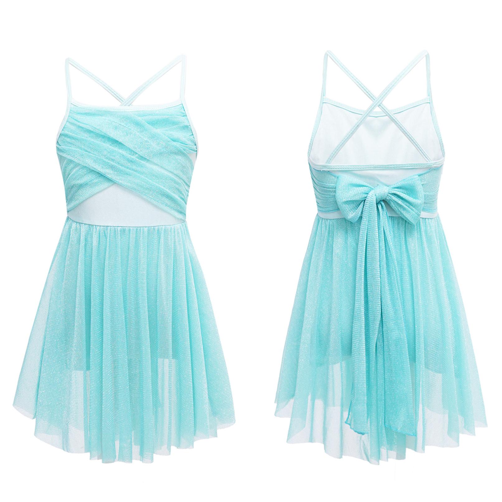 WinYing Kinderen Meisjes Spaghetti Ballet Dans Jurk Gymnastiek Leotard Jurk Lyrische Ballerina Kostuum 7-8 Years