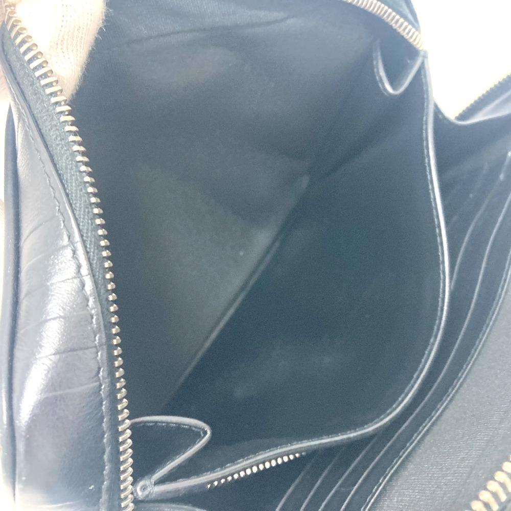 Burberry Check Pattern Embossed Clutch Bag Pouch Black/SilverHardware